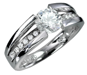 指輪:PT1.0ctダイヤモンドリング